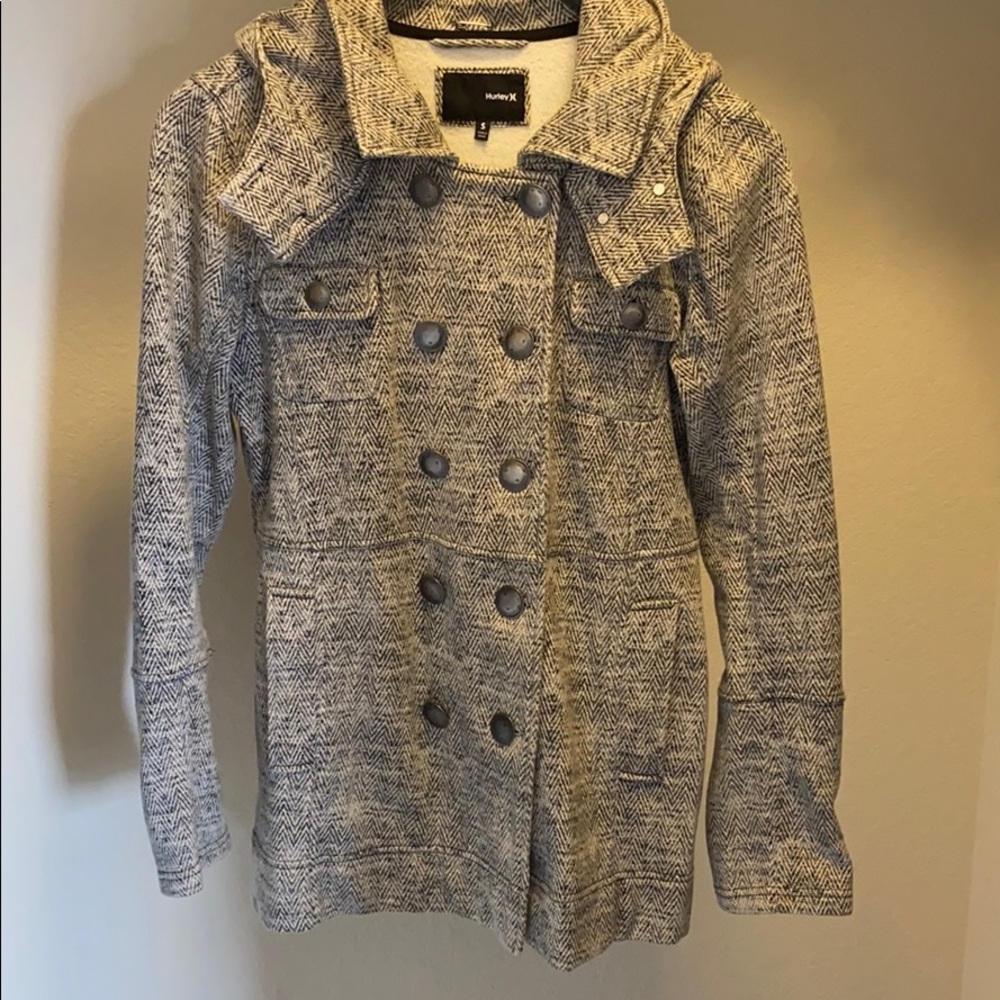 Hurley knit hooded pea coat